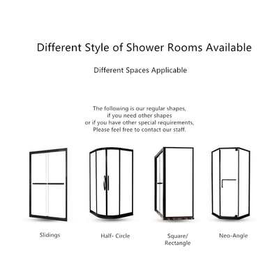 Μεταμορφώστε το μπάνιο σας με ένα Custom Tempered Glass Shower Enclosure σε Ματ Μαύρο