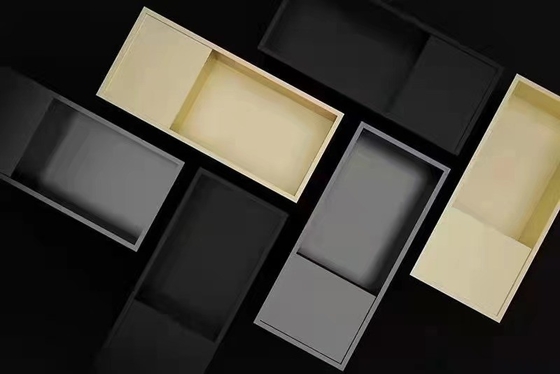 Αδιάβροχο ντουζάκι με LED φως διπλό ράφι μοντέρνο σχέδιο 12x20 μαύρο