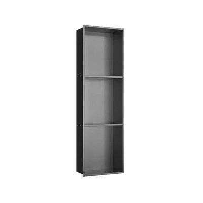 Lowes Custom Size 9 ίντσες Συσκευές ντους Ρίχτρα Τείχος Νίτσα σε αδιάβροχο Μαύρο Μαύρο