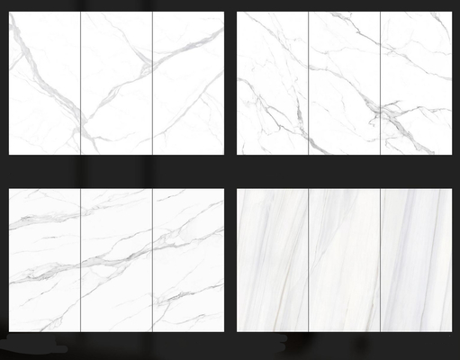 1200x2400mm Μεγάλο μέγεθος Πορσελάνη γυαλιστερό γυαλιστερό μαρμάρινο δάπεδο πλακάκια για το καθιστικό